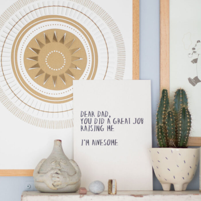 Quoteprent | Dear dad - Afbeelding 2