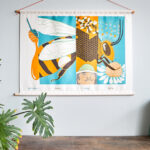 Textielposter Bij | klein