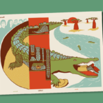 Art print Mensendieren | Krokodil