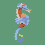 Studio Roof Blue Ringlet Seahorse