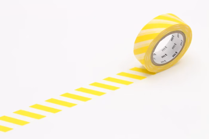 Washi Tape  |  stripe lemon - Afbeelding 2