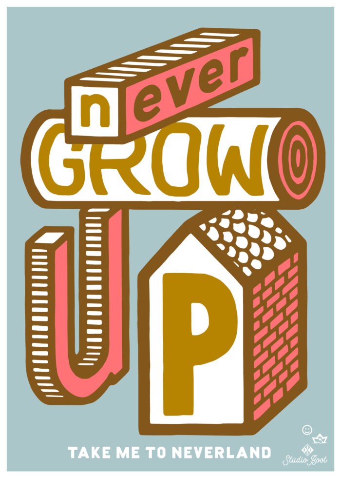 Poster | Never Grow Up - B2 - Afbeelding 2