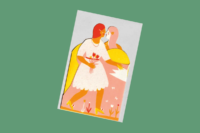 Two Women Concertina Heart Card
