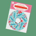 Letterpressed Winter Wreath Hanging Card Decoration