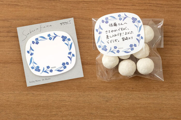 Sticky Notes | transparant met blauwe bloemen - Afbeelding 2