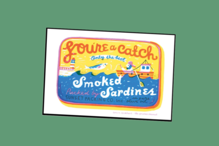 You're a Catch A4 Risograph Art