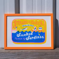 You're a Catch A4 Risograph Art - Afbeelding 2