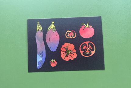 Postkaart | Studio Brood | Aubergines en tomaten