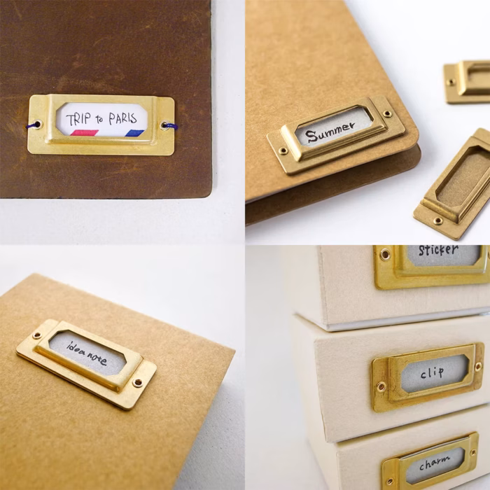 Messing labelplaatjes - Afbeelding 2