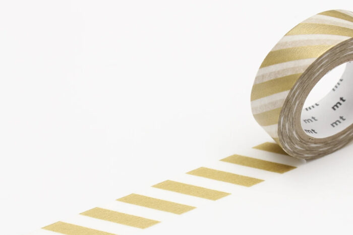 Washi Tape  |  stripe gold 2 - Afbeelding 2