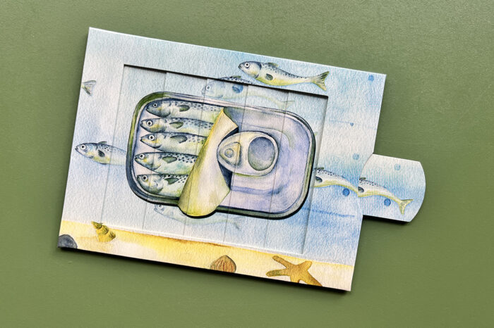 Bewegende kaart sardines in blik - Afbeelding 2
