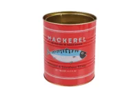 Rood blik | makreel | 13 cm hoog