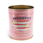 Roze blik | ansjovis | 12 cm hoog