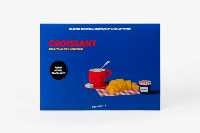 Papieren ontbijt met croissant - Afbeelding 4