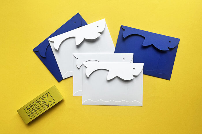 Enveloppenset walvis blauw - Afbeelding 2