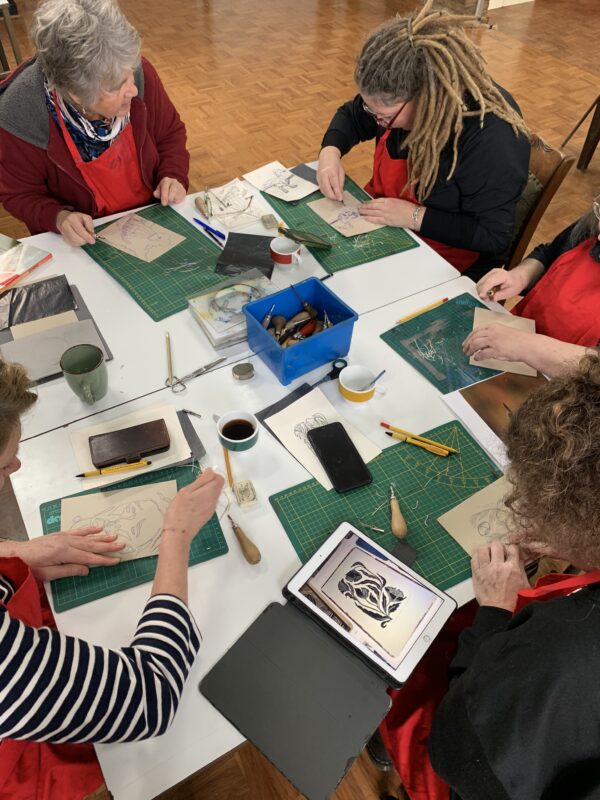 workshop linosnede loopvis
