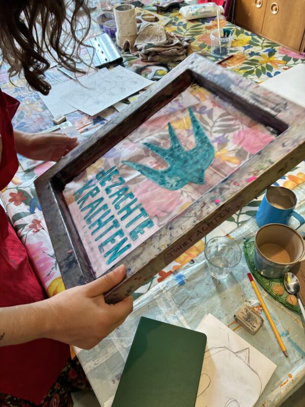 workshop zeefdrukken draw&print loopvisserij